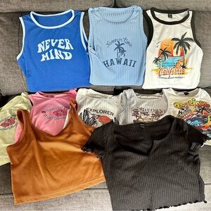 Lot of 10 SHEIN crop tops, women’s small